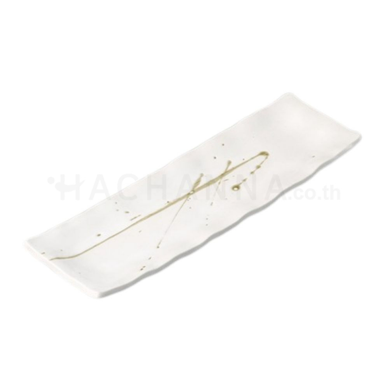 Shiromidare hake sanma long plate 12.5"