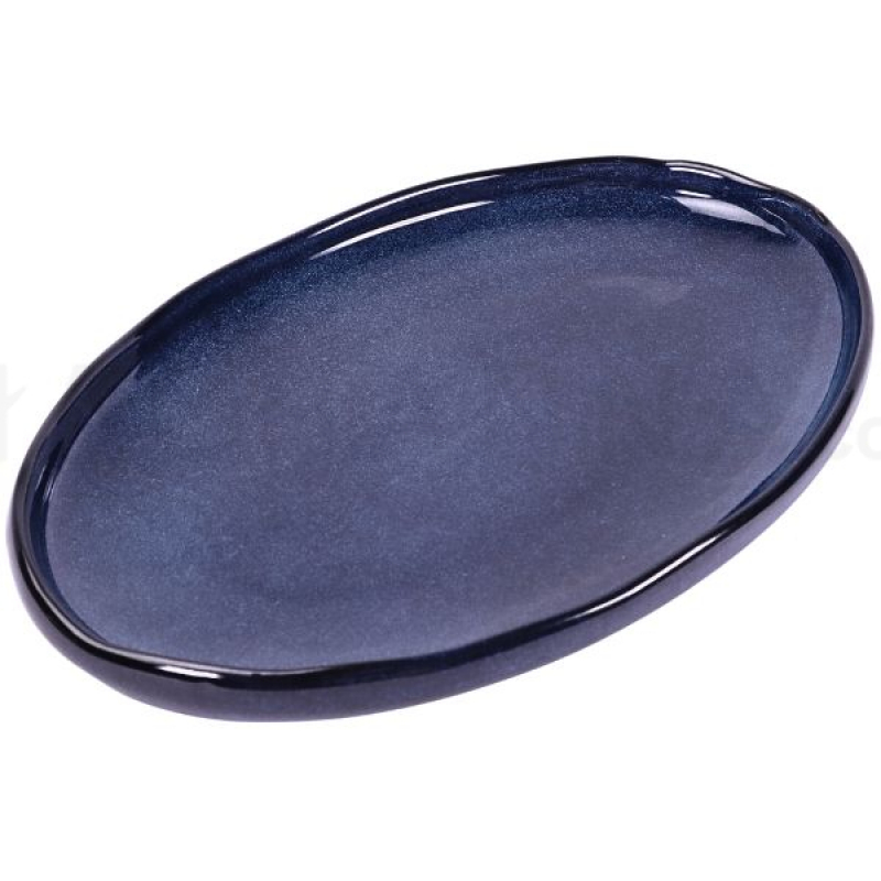 Egg Shape Plate 14" (Deep Blue)