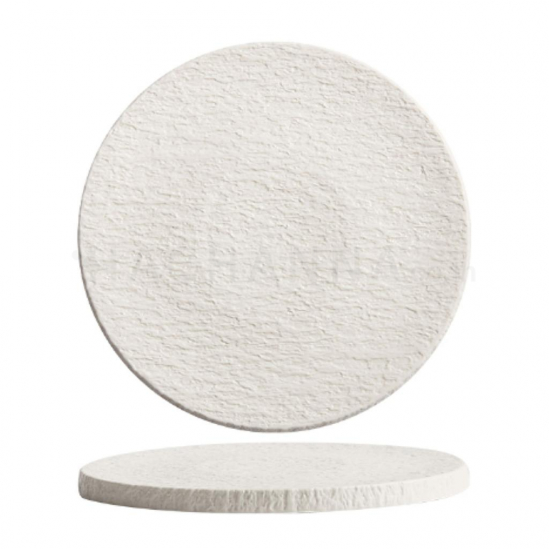 Round Flat Plate 8.5" (White Stone)