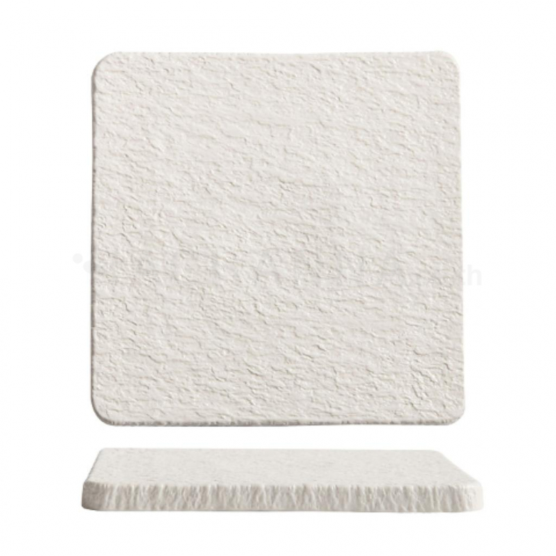 Square Flat Plate 8.5" (White Stone)