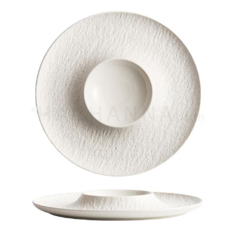 Crater Plate 12" (White Stone)