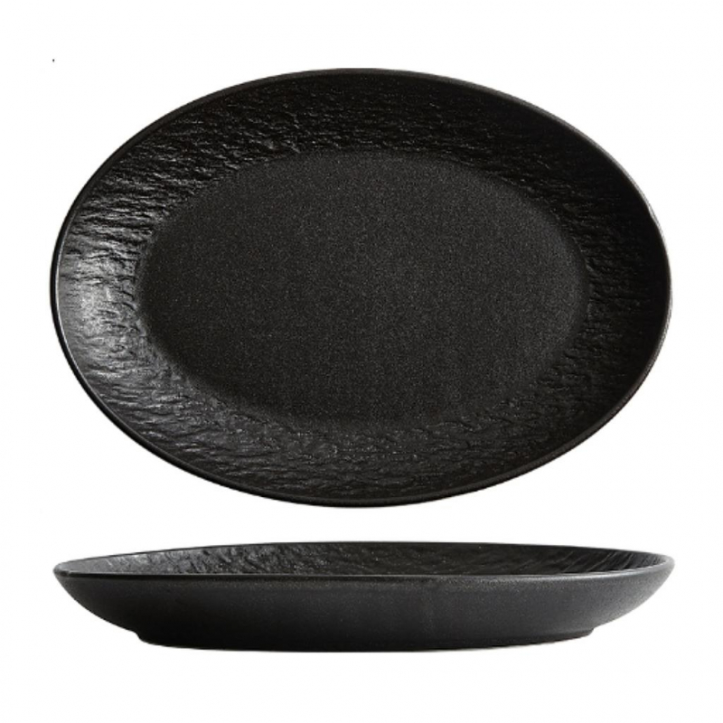 Oval Plate 10" (Black Stone)