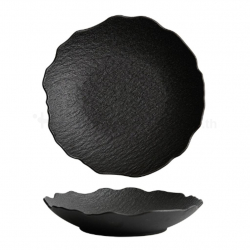 Wavy Edge Salad Plate 9" (Black Stone)